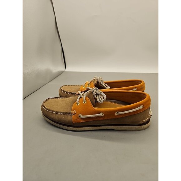 Sperry Gold Cup AO 2 Eye Boat Shoes Non Marking Tan Orange Mens Size 11.5 M - Picture 2 of 7